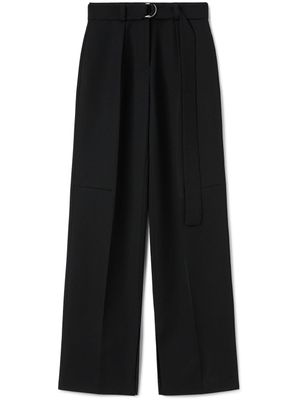 Jil Sander pantalon ample à taille ceinturée - Noir