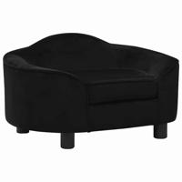 Hondenbank 67x47x36 cm pluche zwart Hondenbank 67x47x36 cm pluche zwart