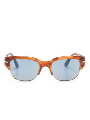 Persol lunettes de soleil rectangulaires à effet écailles de tortue - Marron