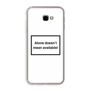 Alone: Samsung Galaxy J4 Plus Transparant Hoesje