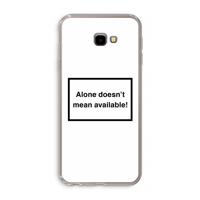 Alone: Samsung Galaxy J4 Plus Transparant Hoesje - thumbnail