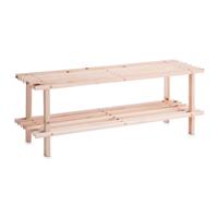 Zeller Schoenenrek - hout - 2-laags - 80 x 26 x 29 cm   -