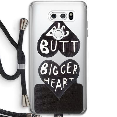 Big butt bigger heart: LG V30 Transparant Hoesje met koord