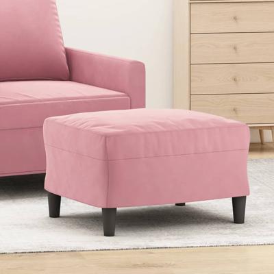 Voetenbank 60x50x41 cm fluweel roze