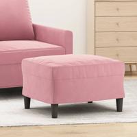 Voetenbank 60x50x41 cm fluweel roze