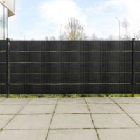 VidaXL Balkonschermen 5 st 255x19 cm poly rattan zwart VidaXL Balkonschermen 5 st 255x19 cm poly rattan zwart