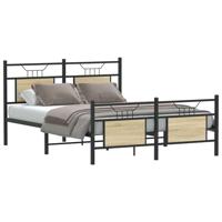 Bedframe zonder matras hout sonoma eikenkleurig 137x190 cm