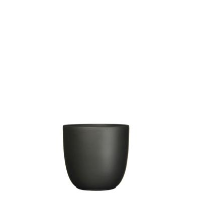 Bloempot Pot rond es/13 tusca 14 x 14.5 cm zwart mat Mica - Mica decorations