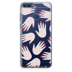 Hands pink: Huawei P Smart (2018) Transparant Hoesje