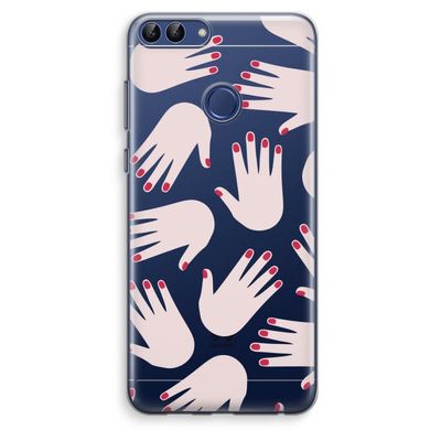Hands pink: Huawei P Smart (2018) Transparant Hoesje