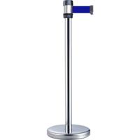 VISO RS 2 SR BU Afzetpaal Gurtabsperrpfosten zilver verchroomd band blauw (Ø x h) 50 mm x 980 mm