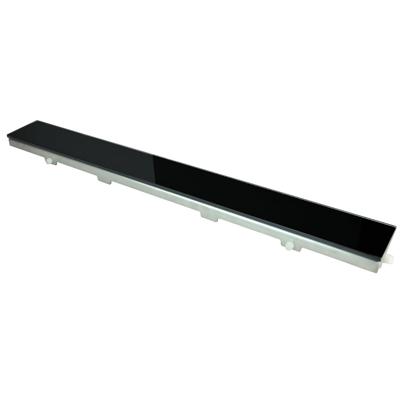 Wiesbaden Glanzend Zwart Glasrooster voor Douchegoot 60x7 cm