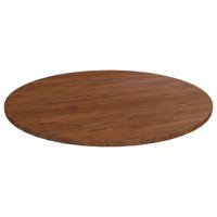 Tafelblad rond Ø80x1,5 cm bewerkt massief eikenhout donkerbruin