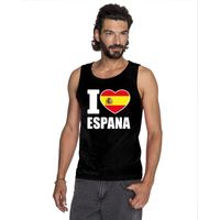 Zwart I love Spanje fan singlet shirt/ tanktop heren