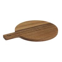 Home Deco Factory Serveerplank - acacia hout - D26 cm - rond - borrelplank/kaasplank