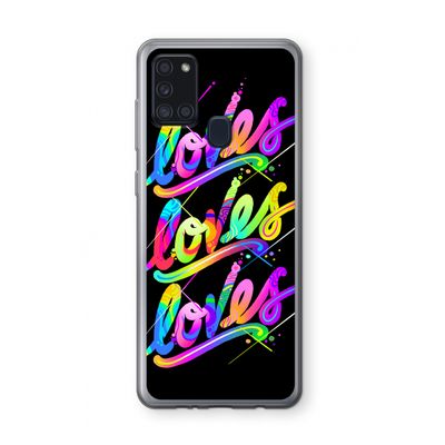 Loves: Samsung Galaxy A21s Transparant Hoesje