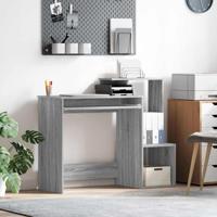 Bureau met plank Grijs Sonoma 106 x 40 x 88.5 cm Bewerkt hout