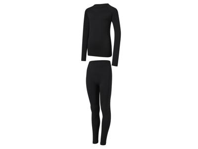CRIVIT Kinder thermo skiondergoed (134/140, Zwart)