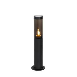 QAZQA Moderne buitenlamp paal zwart 45 cm IP44 - Rox