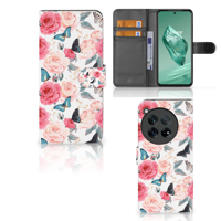 OnePlus 12 Hoesje Butterfly Roses - thumbnail