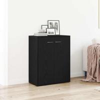 Dressoir Zwart Eiken 60x30x75 cm Engineered Wood
