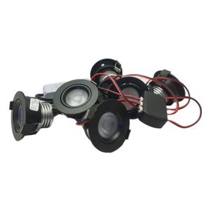 Set 6 x 4 Watt dimbare led inbouwspots Zwart - 2700K