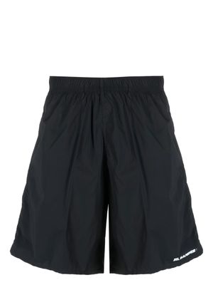 Jil Sander short de bain à logo brodé - Noir