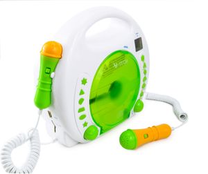 X4 Tech Bobby Joey Kinder CD-speler CD, SD, USB Incl. karaoke-functie, Incl. microfoon Wit, Groen