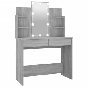 vidaXL Kaptafel met LED-verlichting 96x40x142 cm grijs sonoma eiken