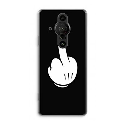 Middle finger black: Sony Xperia Pro-I Transparant Hoesje