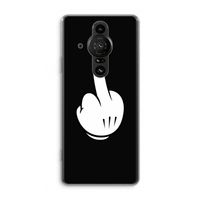 Middle finger black: Sony Xperia Pro-I Transparant Hoesje