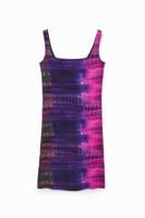 Tricot jurk met tie-dye - MATERIAL FINISHES - L - thumbnail