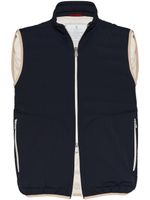 Brunello Cucinelli gilet à design matelassé - Bleu