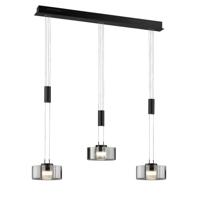 Fischer & Honsel 3-lichts hanglamp Lavin zwart 61096 - thumbnail