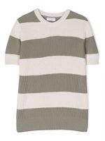 Brunello Cucinelli Kids t-shirt à rayures - Vert