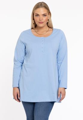 Yoek Tuniek flare knopen | Licht Blauw | Maat 46/48