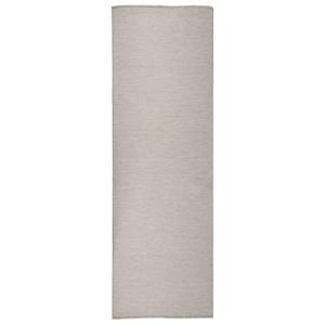 VidaXL Buitenkleed platgeweven 80x250 cm taupe