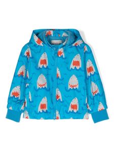 Stella McCartney Kids veste imprimée à capuche - Bleu