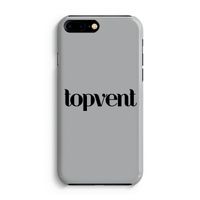 Topvent Grijs Zwart: iPhone 8 Plus Volledig Geprint Hoesje