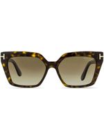 TOM FORD Eyewear lunettes de soleil Winona à monture papillon - Marron - thumbnail