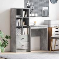Bureau met lade 2 pcs Beton Grijs