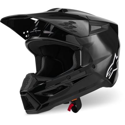 ALPINESTARS S-M3 Solid, Motorcross helm, Zwart