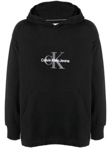 Calvin Klein hoodie Archival Monologo à logo brodé - Noir