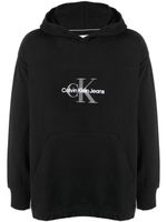 Calvin Klein hoodie Archival Monologo à logo brodé - Noir