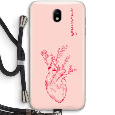 Blooming Heart: Samsung Galaxy J7 (2017) Transparant Hoesje met koord