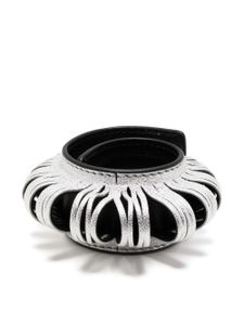 SO-LE STUDIO bracelet métallisé à détails dendus - Argent