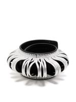 SO-LE STUDIO bracelet métallisé à détails dendus - Argent