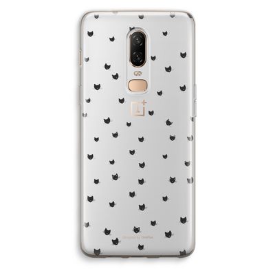 Kleine kattenkopjes: OnePlus 6 Transparant Hoesje