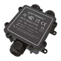 Lasdoos IP68 Waterdicht - 130x80x36mm - 3 ingangen - voor 2 en 3 aderige kabels (4-14mm)