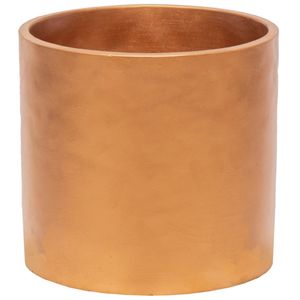 Plantenpot/bloempot - keramiek - brons - D11 x H10 cm